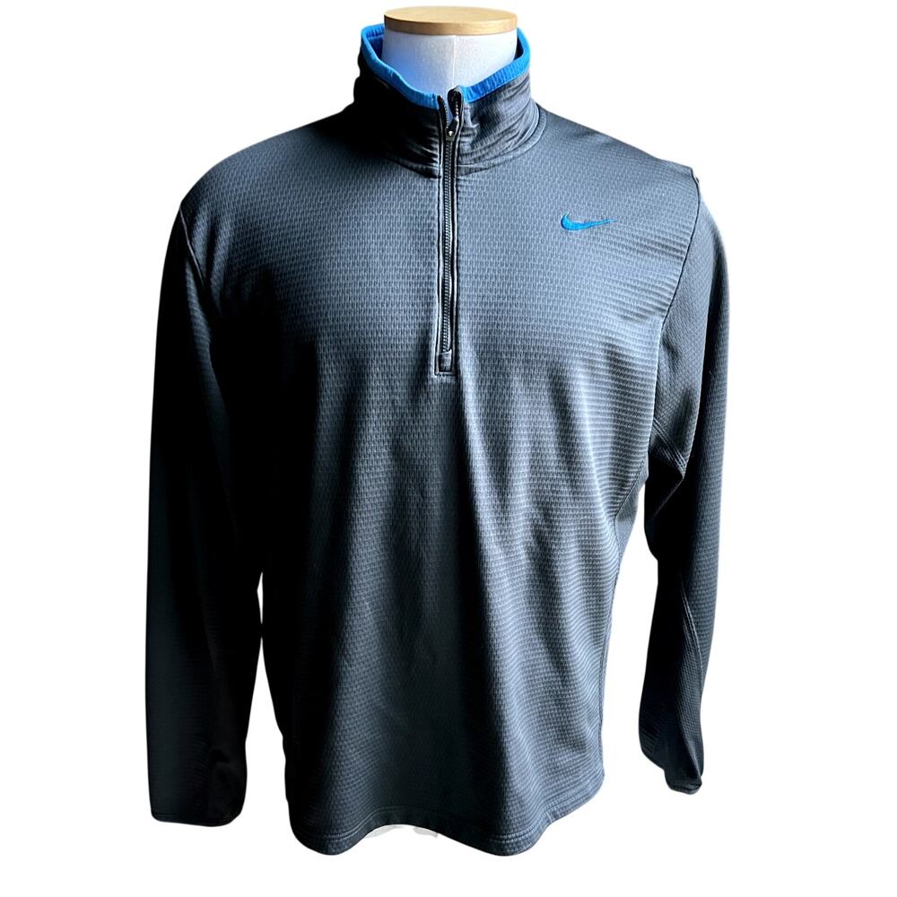 Men's Nike therma-fit gray, teal quarterzip size XL